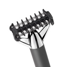 BaByliss Super-X Metal OT996E barzdos kirpimo mašina su baterija, 5,5 mm, drėgnam ir sausam skutimui, sidabrinė