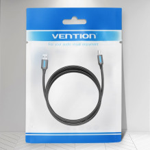 „Vention“ USB 2.0 A tipo kištukas į B tipo kištuką, 3 m, juodas, PVC tipo