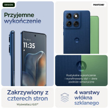 „Motorola edge 60“ 16,9 cm (6,67 colio) dviejų SIM kortelių „Android 15“ 5G USB C tipo 8 GB 256 GB 5200 mAh Mėlyna