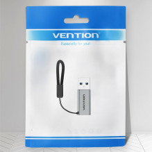 „Vention“ USB 3.0 kišeninis į USB-C kišeninį adapteris, pilkas, aliuminio lydinio tipas