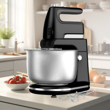 Maestro MR-553 stalinis maišytuvas su besisukančiu dubeniu, 600 W, juodas, plienas