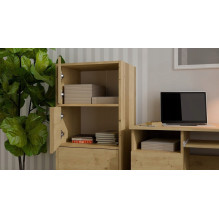 ALMA KOMODA, ANTRACITO / ARTISAN ĄŽUOLO SPALVOS ALMA KOMODA, ANTRACITO / ARTISAN ĄŽUOLO SPALVOS