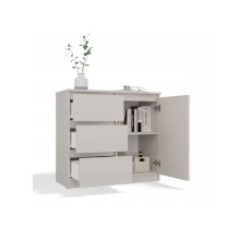 CHEST OF DRAWERS 1 DOOR 3 DRAWERS COLOUR CASHMERE
