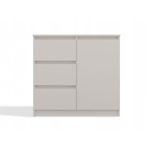 CHEST OF DRAWERS 1 DOOR 3 DRAWERS COLOUR CASHMERE