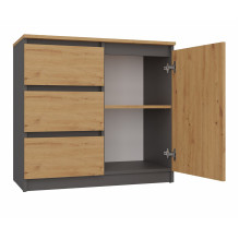 Topeshop 1D3S ANT / ART BA KPL chest of drawers Topeshop 1D3S ANT / ART BA KPL chest of drawers