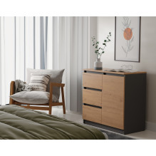 Topeshop 1D3S ANT / ART BA KPL chest of drawers Topeshop 1D3S ANT / ART BA KPL chest of drawers