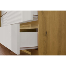 M6 MALWA CHEST OF DRAWERS 140 CM 6 DRAWERS OAK ARTISAN / WHITE M6 MALWA CHEST OF DRAWERS 140 CM 6 DRAWERS OAK ARTISAN / WHITE