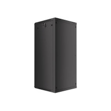 Lanberg wall-mounted installation rack cabinet 19'' 27U 600x600mm black (glass door)
