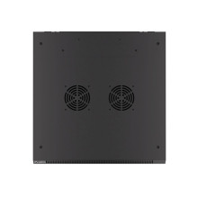 Lanberg wall-mounted installation rack cabinet 19'' 27U 600x600mm black (glass door)
