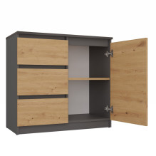 Topeshop 1D3S ANT / ART KPL chest of drawers Topeshop 1D3S ANT / ART KPL chest of drawers