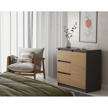 Topeshop 1D3S ANT / ART KPL komoda Topeshop 1D3S ANT / ART KPL komoda