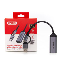Video grabber Unitek USB-C / A, 4K HDMI 1.4b Video grabber Unitek USB-C / A, 4K HDMI 1.4b