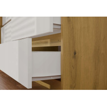 M6 MALWA CHEST OF DRAWERS 120 CM 6 DRAWERS OAK ARTISAN / WHITE M6 MALWA CHEST OF DRAWERS 120 CM 6 DRAWERS OAK ARTISAN / WHITE