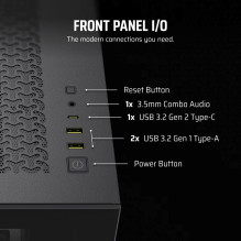 „Corsair Midi Tower 3500X LXR LINK TG“ juodas „Corsair Midi Tower 3500X LXR LINK TG“ juodas