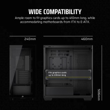 „Corsair Midi Tower 3500X LXR LINK TG“ juodas „Corsair Midi Tower 3500X LXR LINK TG“ juodas
