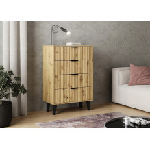 SCANDI 4S SLIM ĄŽUOLINĖ ARTISAN KOMODA SU STALČIAIS SCANDI 4S SLIM ĄŽUOLINĖ ARTISAN KOMODA SU STALČIAIS