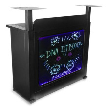 DNA Professional DJ BOOTH BK - DJ booth with illuminated RGB LED panel (black) DNA Professional DJ BOOTH BK - DJ booth with illuminated RGB LED panel (black)