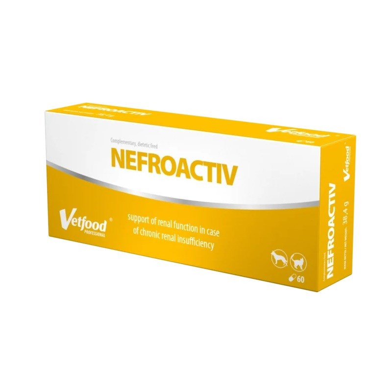VETFOOD Nefro Activ - papildai šunims ir katėms - 60 vnt.