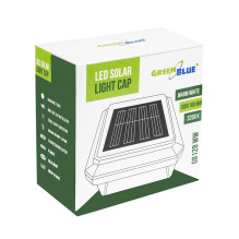 „GreenBlue“ saulės energija varomas LED stulpinis šviestuvas, 100 x 100 mm, voko formos stogelis, 3200 K, GB128 WW „GreenBlue“ saulės energija varomas LED stulpinis šviestuvas, 100 x 100 mm, voko formos stogelis, 3200 K, GB128 WW
