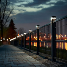 GreenBlue Solar LED Post Light, 100x100mm, Envelope-Shaped Canopy, 3200K, GB128 WW GreenBlue Solar LED Post Light, 100x100mm, Envelope-Shaped Canopy, 3200K, GB128 WW