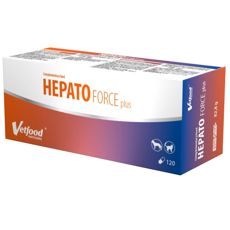 VETFOOD Hepato Force Plus - papildai šunims ir katėms - 120 vnt.