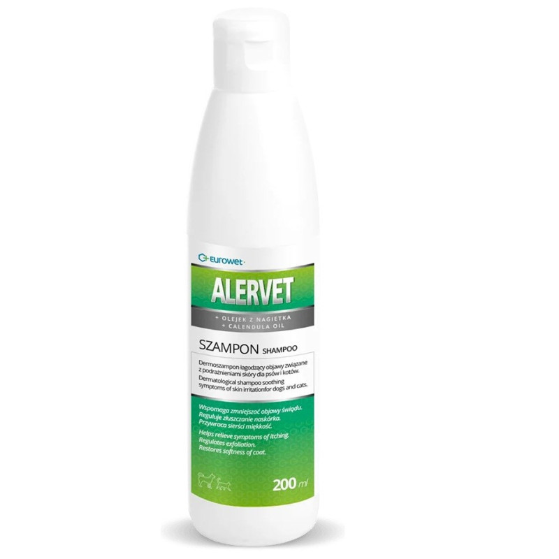 EUROWET Alervet šampūnas šunims ir katėms, 200 ml