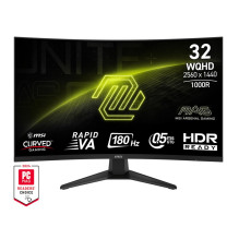 MSI MAG 325CQF kompiuterio monitorius 80 cm (31,5") 2560 x 1440 pikselių plačiaekranis „Quad HD“ juodas
