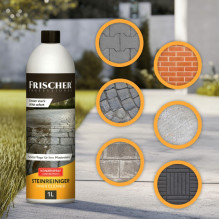 Frischer Concentrated Cleaner for Paving Stones and Stone, 1000 ml Frischer Concentrated Cleaner for Paving Stones and Stone, 1000 ml
