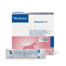 VIRBAC Megaderm riebalų rūgštys, palaikančios odą ir kailį – papildai šunims – 28 x 8 ml