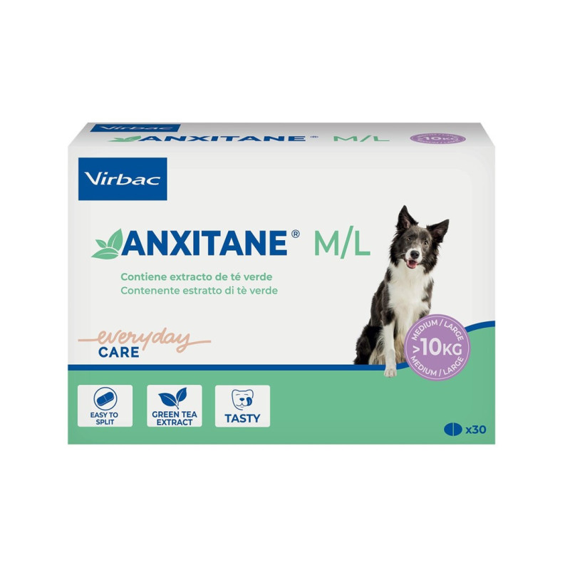 VIRBAC Anxitane Medium Large - raminamasis vaistas šunims - 30 tablečių