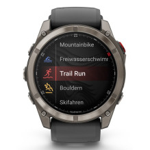 „Garmin fēnix 8 Pro“ 3,56 cm (1,4 colio) AMOLED 51 mm Skaitmeninis 454 x 454 pikselių Jutiklinis ekranas Grafito, titano