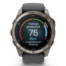 „Garmin fēnix 8 Pro“ 3,56 cm (1,4 colio) AMOLED 51 mm Skaitmeninis 454 x 454 pikselių Jutiklinis ekranas Grafito, titano