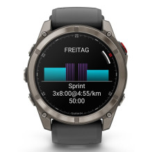 Garmin fēnix 8 Pro 3.56 cm (1.4") AMOLED 51 mm Digital 454 x 454 pixels Touchscreen Graphite, Titanium Wi-Fi GPS (s