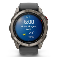 „Garmin fēnix 8 Pro“ 3,56 cm (1,4 colio) AMOLED 51 mm Skaitmeninis 454 x 454 pikselių Jutiklinis ekranas Grafito, titano