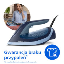 „Philips 6000“ serijos DST6120 / 20 lygintuvas Garinis lygintuvas „SteamGlide Plus“ padas 2600 W Mėlyna