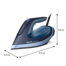 „Philips 6000“ serijos DST6120 / 20 lygintuvas Garinis lygintuvas „SteamGlide Plus“ padas 2600 W Mėlyna