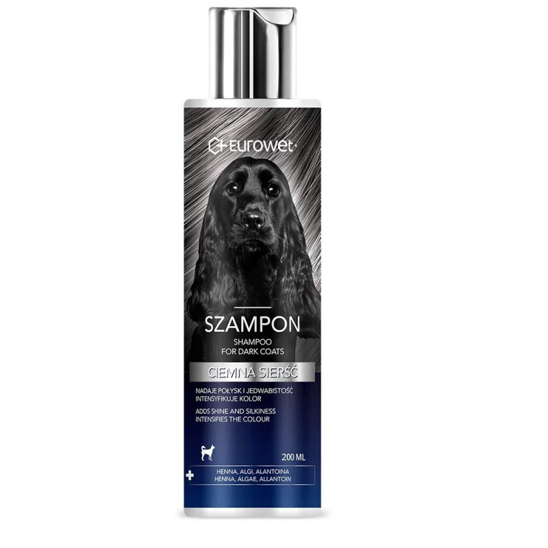 EUROWET tamsios kailio šampūnas šunims, 200 ml
