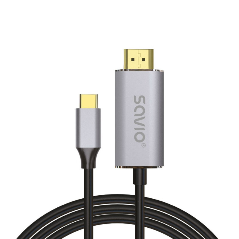 Savio USB kabelis USB 3.2 Gen 2 (3.1 Gen 2) 2 m USB C USB-C / HDMI