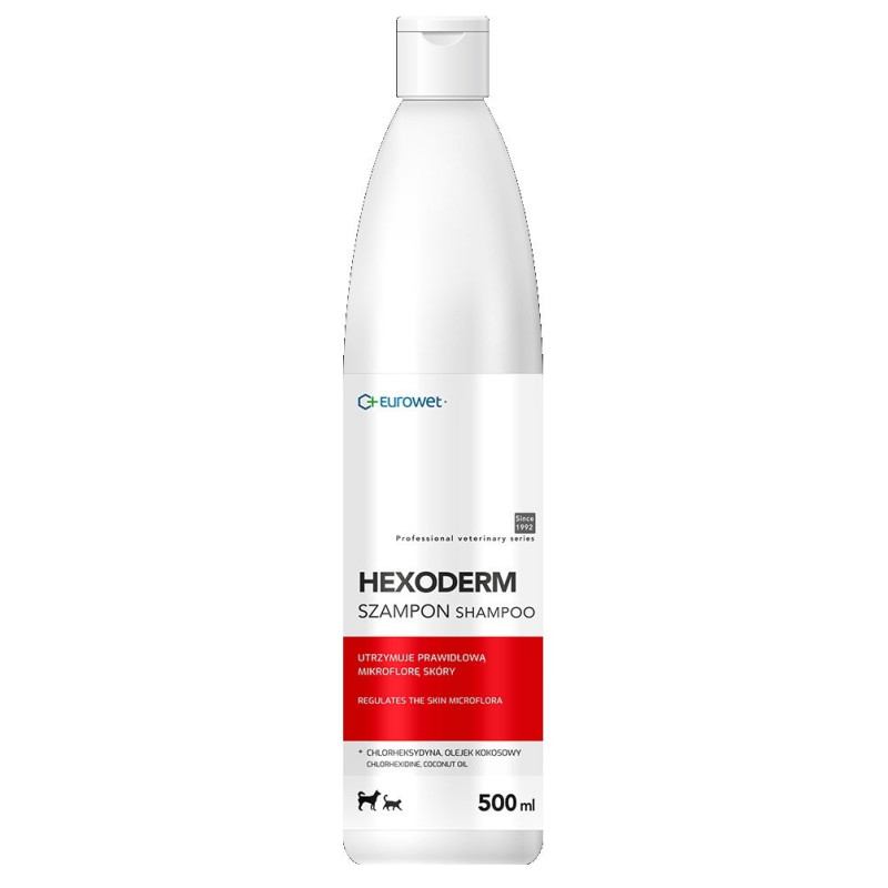 EUROWET Hexoderm šampūnas šunims ir katėms, 500 ml