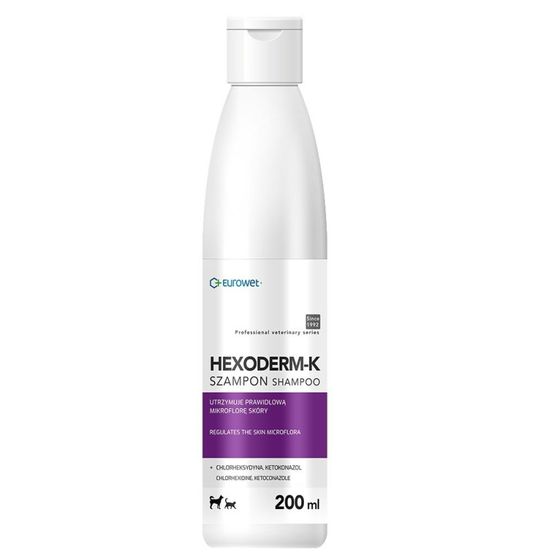 EUROWET Hexoderm-K - šampūnas šunims ir katėms - 200 ml
