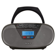 Aiwa BBTU-400BK nešiojama stereo sistema, analoginė ir skaitmeninė, 6 W, FM, juoda, MP3 atkūrimas