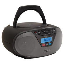 Aiwa BBTU-400BK nešiojama stereo sistema, analoginė ir skaitmeninė, 6 W, FM, juoda, MP3 atkūrimas
