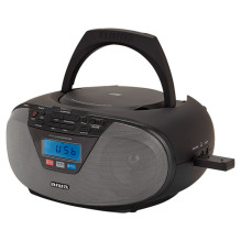 Aiwa BBTU-400BK nešiojama stereo sistema, analoginė ir skaitmeninė, 6 W, FM, juoda, MP3 atkūrimas
