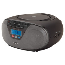 Aiwa BBTU-400BK nešiojama stereo sistema, analoginė ir skaitmeninė, 6 W, FM, juoda, MP3 atkūrimas