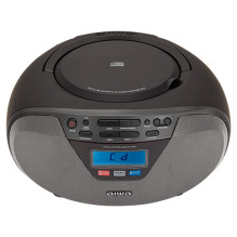 Aiwa BBTU-400BK nešiojama stereo sistema, analoginė ir skaitmeninė, 6 W, FM, juoda, MP3 atkūrimas