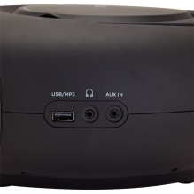 Aiwa BBTU-400BK nešiojama stereo sistema, analoginė ir skaitmeninė, 6 W, FM, juoda, MP3 atkūrimas