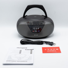 Aiwa BBTU-400BK nešiojama stereo sistema, analoginė ir skaitmeninė, 6 W, FM, juoda, MP3 atkūrimas