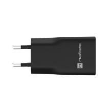 NATEC RIBERA GAN SLIM MAINS CHARGER 1× USB-A + 1× USB-C 20W BLACK NATEC RIBERA GAN SLIM MAINS CHARGER 1× USB-A + 1× USB-C 20W BLACK