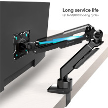 ONKRON G90-B Swivel and tilt desk mount for 13'-34' monitors, max. 10 kg, with rotation, black