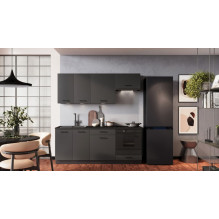 Cosmo Design ANIKA grafito / grafito 2.0 virtuvės baldų komplektas